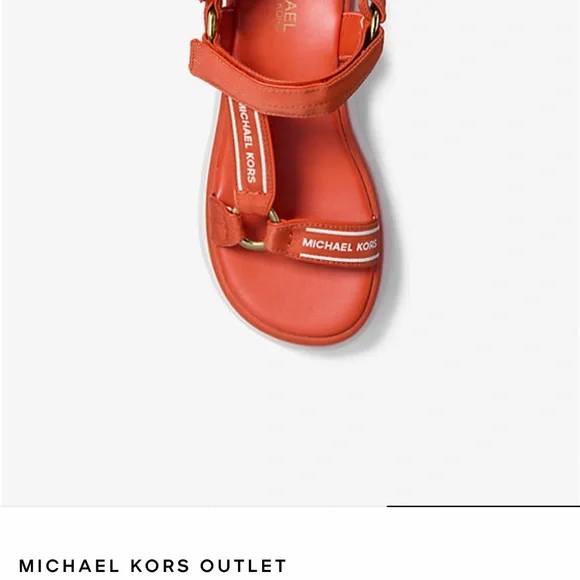 Michael Kors Red Sandals with Logo Straps - Picture 7 of 7